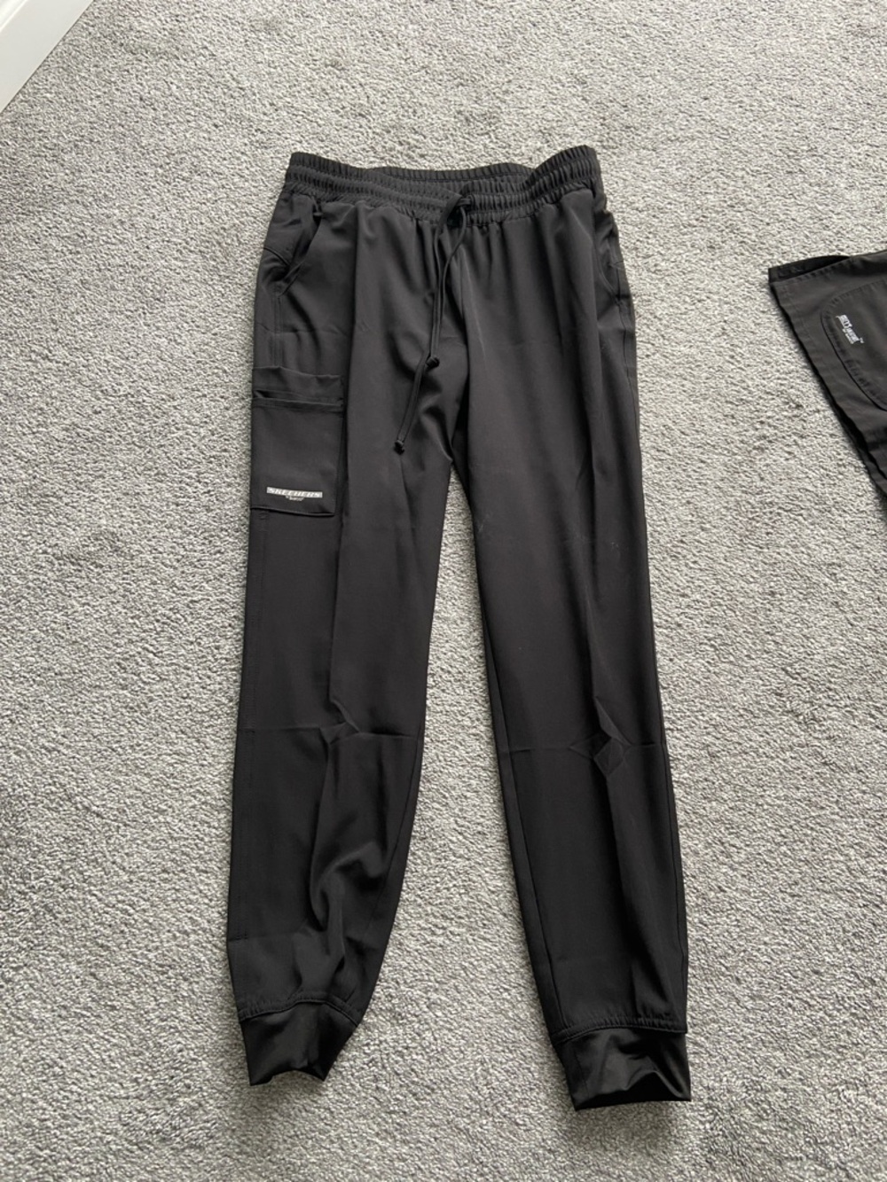 Womens Black Jogger scrub Pants - Drawstring Fit